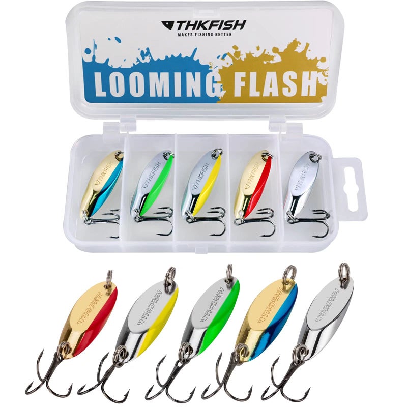 THKFISH Fishing Lures - Trout & Pike Bass Lures, 5pcs Color B 3/8oz - Image 1